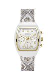 Guess Rendezvous GW0863L2 Dameshorloge, kunststof, 36 mm, bruine siliconen, 3 bar, witte wijzerplaat, datum