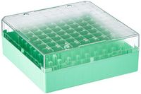 NeoLab 7-8042 Kryo opbergdozen van PS, 100 plaatsen, groen (verpakking van 4 stuks)