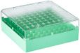 NeoLab 7-8042 Kryo opbergdozen van PS, 100 plaatsen, groen (verpakking van 4 stuks)