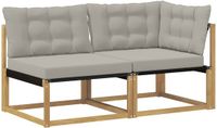 vidaXL - Buiten - bank - set - Massief - Acacia - Hout - Wit