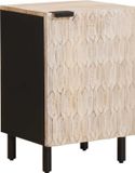 Maison Exclusive Armoire de salle de bain exclusive, blanche, dimensions : 38 x 33 x 58 cm, en bois massif de manguier