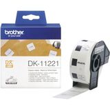 Brother DK-11221 | Originele etiketrol | zwart op wit | 23 x 23 mm