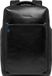 Piquadro Blue Square Backpack 2 Compartments 14" 16L Black Leather