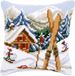 Vervaco Kruissteekkussen kit Sneeuwplezier 40 x 40 cm