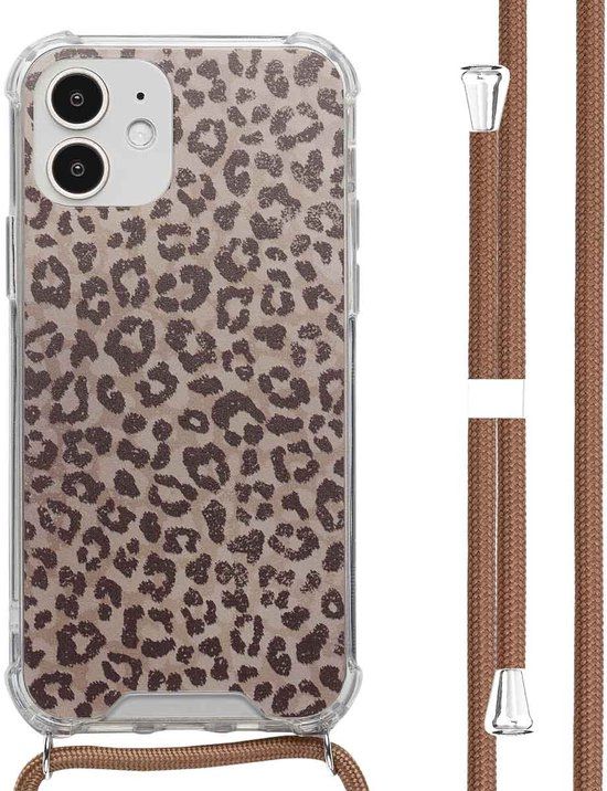 imoshion Hoesje - Geschikt voor Apple iPhone 12 Pro / 12 - Design Hoesje met Koord - Leopard Mood
