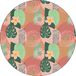 Bonateks Ronde digitaal bedrukte muismat, antislip onderkant, voor kantoor en thuis, diameter: 22 cm