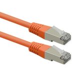 Roline patchkabel Cat.6 (klasse E), PoE, S/FTP (PiMF), oranje, 1 m