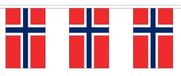 Merkloos / Sans marque Shoppartners Bv Noorwegen vlaggetjes vlaggenlijn - 3x - 300 cm - polyester stof - binnen en buiten - landen versiering