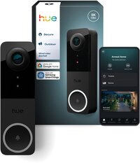 Philips Hue Secure Bedrade Videodeurbel 2K - Zwart