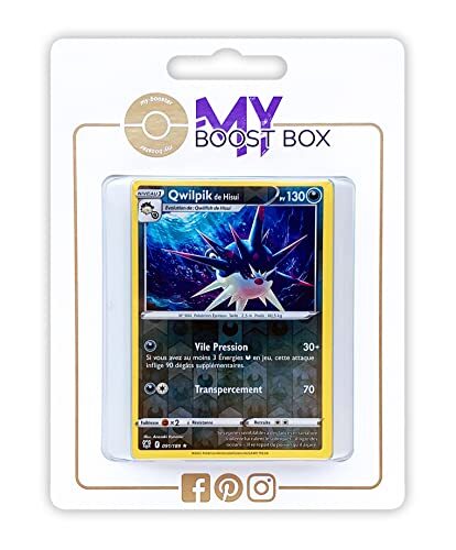 my-booster Qwilpik de Hisui (Hisuian Overqwil) 91/189 Holo Reverse - Myboost X Epée et Bouclier 10 Astres Radieux - Doos met 10 Franse Pokemon kaarten