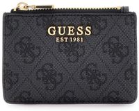 GUESS Laurel II SLG Card Case Coal Logo donkergrijs