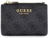 GUESS Laurel II SLG Card Case Coal Logo donkergrijs