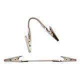 Dubbele Aligator Dubbele labelhouder "Aligator" 1X15,5 (H) Cm Zilver Roestvrij Staal - 12 Eenheden