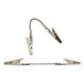 Dubbele Aligator Dubbele labelhouder "Aligator" 1X15,5 (H) Cm Zilver Roestvrij Staal - 12 Eenheden