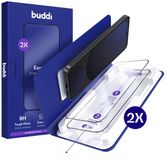 Buddi 2-Pack Protecteur d'écran Convient pour Samsung Galaxy S24 FE - Verre trempé Easy Fit avec plateau d'installation