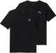 Puma 2-pack Ess Logo T-shirt Multipack M Heren Ronde Hals Zwart 3XL