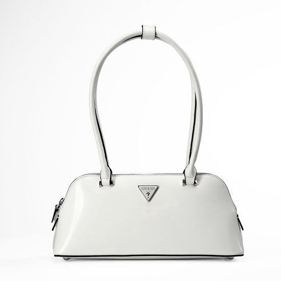 GUESS Arnela Shoulder Satchel Bag White