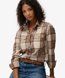 Superdry & Co Lumberjack Geruite Flanellen Overhemd Beige Grootte: 36