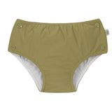 LÄSSIG Baby kinderen zwemluier badluier met drukknopen/snap Swim Diaper Moss, 03-06 maanden, maat: 62/68, groen