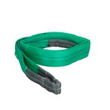 Platte band, dubbele band, 2.000 kg, veiligheidsfactor 7:1, lengte: 2 m, breedte: 6 cm, 100% polyester, kleur: groen