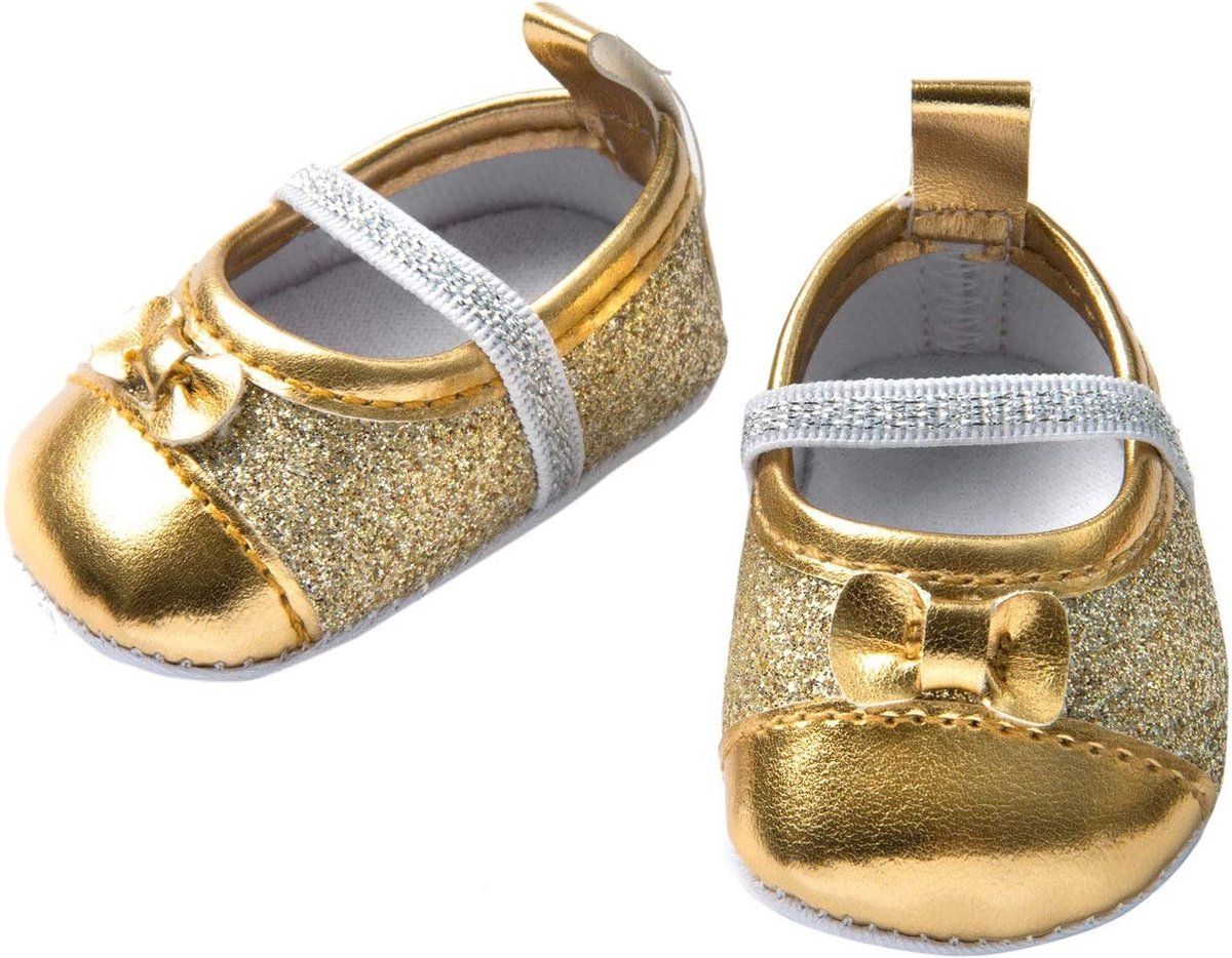 Heless Poppenschoenen Ballerina Glitter 38-45 cm - Goud