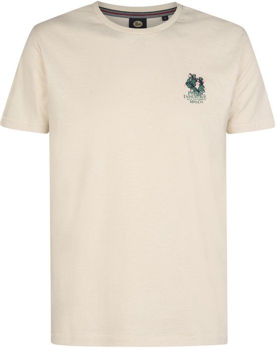 Petrol Industries Heren Logo T-shirt Piedra - Wit - Maat XL
