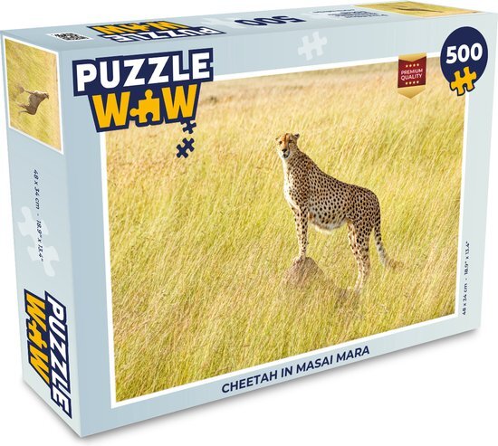 MuchoWow Puzzel Cheetah in Masai Mara - Legpuzzel - Puzzel 500 stukjes