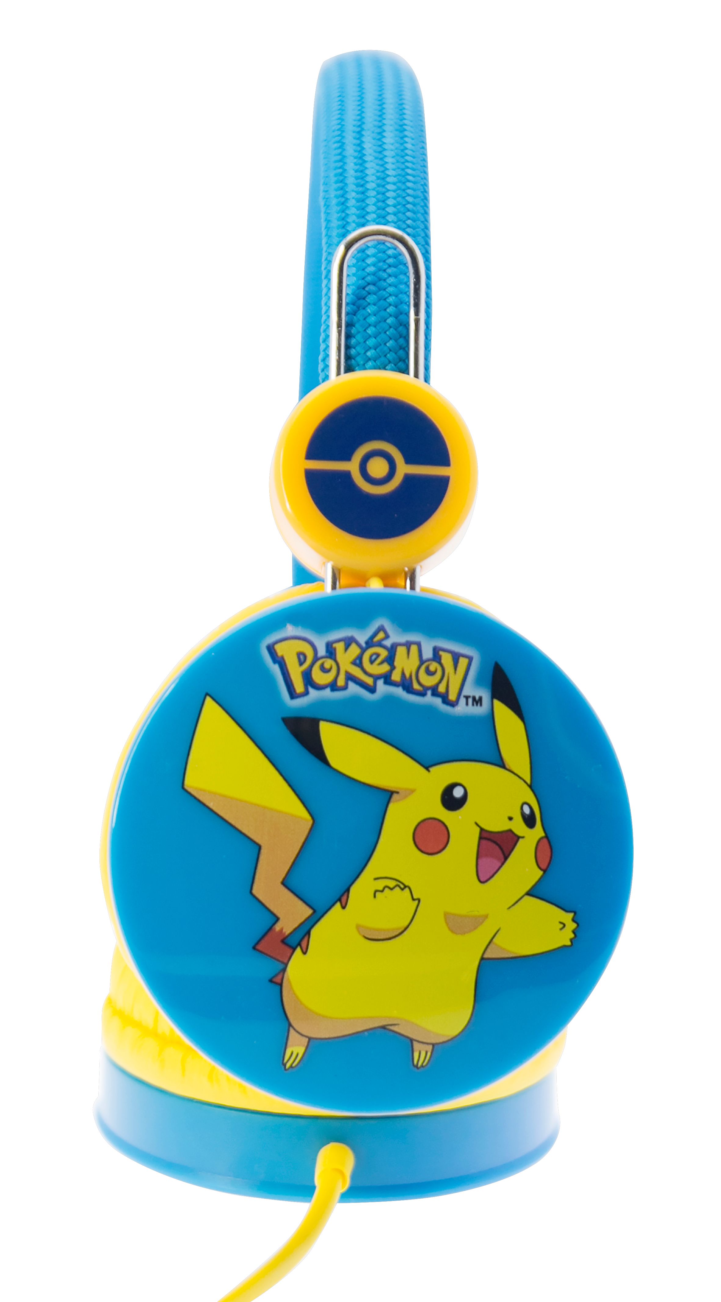 Pokémon Pikachu Kids Headphone - Wired - 3.5mm - Yellow/Blue