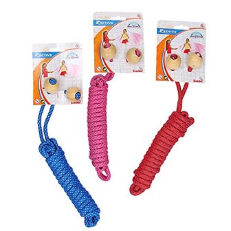 Simba Dubbel Springtouw - 5 m - Rood/Blauw/Roze - Vanaf 5 Jaar