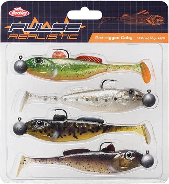 Berkley Pulse Realistic Goby Pre-Rigged - 12cm - 14gr (4 pcs) - Assorted
