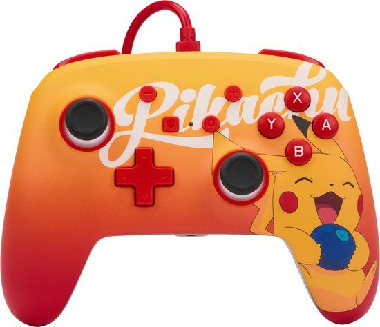 PowerA Enhanced Wired Controller - Pokemon (Nintendo Switch, Oranje/Rood, Pikachu)