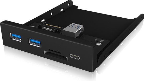 Icy Box IB-HUB1417-i3 - USB 3.0 Hub - 3-Port - Black