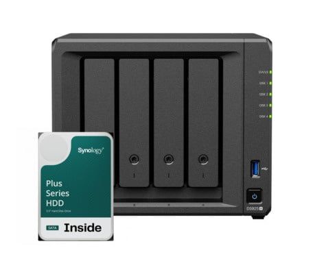 Synology DS925+ 4Bay 48TB NAS met 4x 12TB Synology Plus HDD