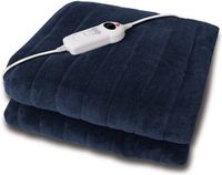 Eldom HomeShopXL Elektrische Deken Boven of Onderdeken - 120x160cm - Blauw - Fleece - 9 Warmtestanden - Timer - Automatische Uitschakeling