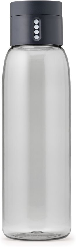 Joseph Joseph Dot Hydration Waterfles - Incl. Afleesfunctie - 600ml - Grijs