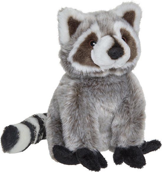 Nature Planet Pluche Wasbeer knuffel - 18 cm - Wasbeer knuffel - Pluche - 3+ jaar