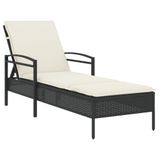 VidaXL Fauteuil de jardin rembourré polyrotin acier crème blanc