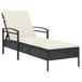 VidaXL Fauteuil de jardin rembourré polyrotin acier crème blanc