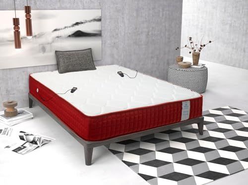 Imperial Confort Helsinki Massage 25 Matras - 120 x 200 cm - Wit/Rood