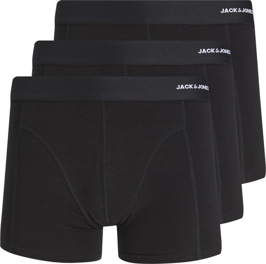 Jack &amp; Jones Boxershorts Heren Trunks Zwart JACBASIC Bamboe 3-Pack - Maat S