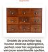 OEM Dailygoods Antieke Houten Juwelendoos met Lade - Opbergdoos met Deksel - Hout - Baked Color - 25 cm