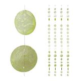 Relaxdays Capiz schelpen guirlande 4 stuks, raam, balkon, deur, schelpengordijn, guirlandes 180 cm lang, lichtgroen