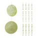 Relaxdays Capiz schelpen guirlande 4 stuks, raam, balkon, deur, schelpengordijn, guirlandes 180 cm lang, lichtgroen
