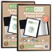 eco-eco A4-formaat 50% gerecycled zwart presentatieboek (verpakking van 2) - 20 vakken opbergkoffer portfolio kunstmap met plastic hoezen voor school, kantoor en bedrijf, documentenorganizer, eco003x2
