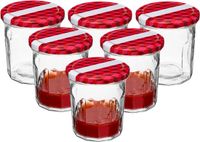 Secret de Gourmet Pot de conservation/pot de stockage - 12 pièces - 280 ml - Verre - Transparent