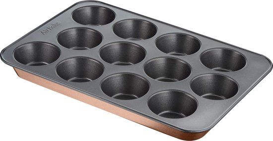 Tefal 12 muffinvorm - Grijs - Staal - Rechthoek