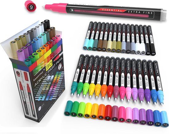 TOOLI-ART Acrylmarkers - Set Essential 30 kleuren XF 0.7mm
