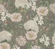 Living Walls VLINDERS EN BLOEMEN BEHANG | Botanisch & Dieren - Bordeaux Roze Groen Geel - Vliesbehang - 1005 cm x 53 cm