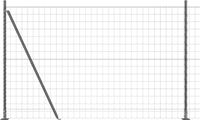 vidaXL Euro-hek met betonnen voetstuk 10 x 1,4 m PVC-coated staal mesh