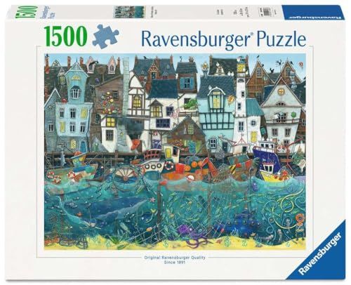 Ravensburger Puzzle 12001398 - Habour of Wonders: a Bruisend Fantasy Port - Puzzel van 1500 stukjes voor puzzel- en fantasyfans van 14 jaar en ouder